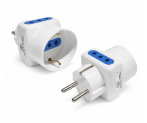 Adaptador Shucko Salida Shucko + 2 Modular