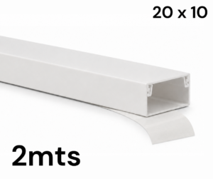 Ducto PVC 20 x 10 con ADHESIVO de 2mts VIVION