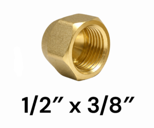 Tuerca Reduccion Rosca de 1/2" x Orificio de 3/8"