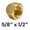 Tuerca Reduccion Rosca de 5/8" x Orificio de 1/2"