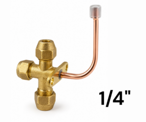 Valvula de Acceso Split de 1/4" Curva 90°