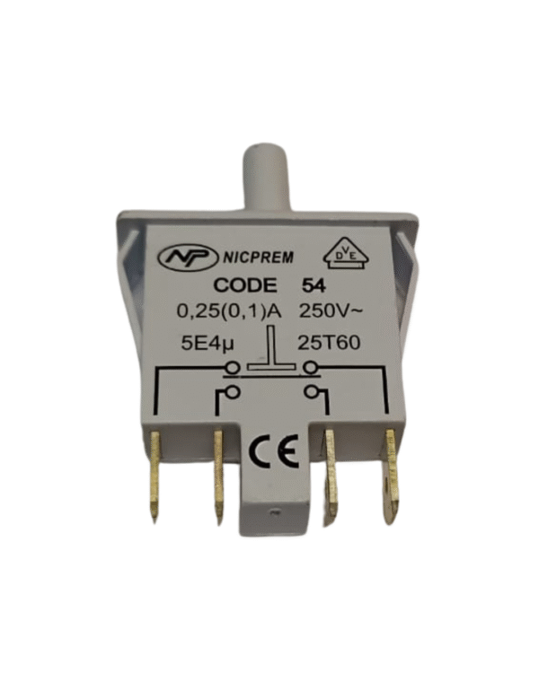 Interruptor de Puerta para Heladera 1 BOTON 4 Contactos