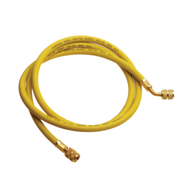 Manguera para Manifold R22 AMARILLA de 1.20M de largo 1/4" x 1/4"