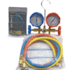 Manifold de Refrigeración con Visor + Adaptador R410a con llave de paso