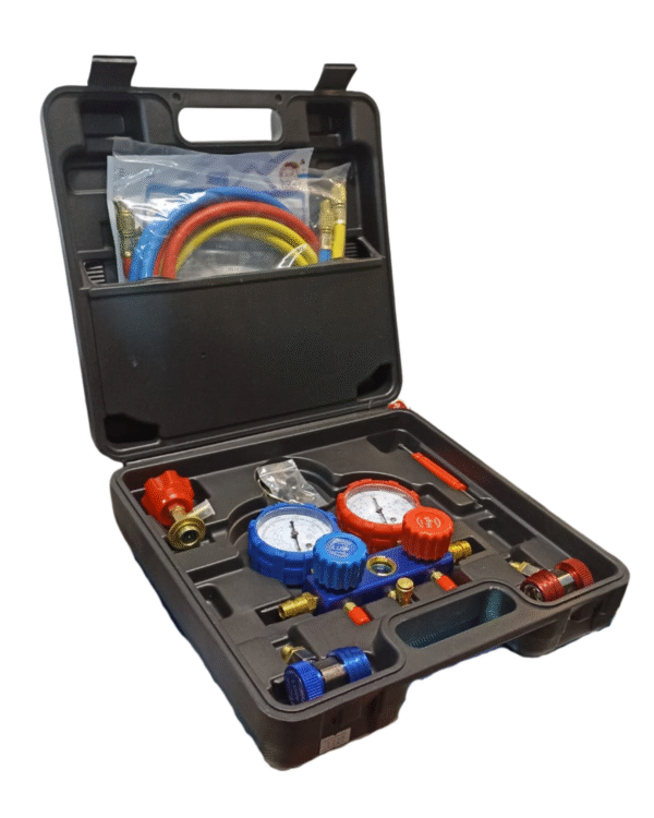 Manifold con Valija, Acoples para R134A automotriz y Sacaovulos