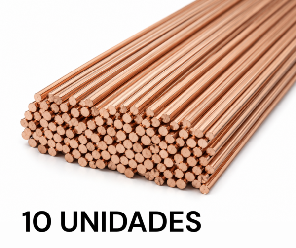 varillas hierro-cobre 10uds Varilla para Soldadura Hierro-Cobre 2% Plata (10 UNIDADES)