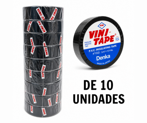 Cinta Aisladora VINI-TAPE Negra (10 UNIDADES)