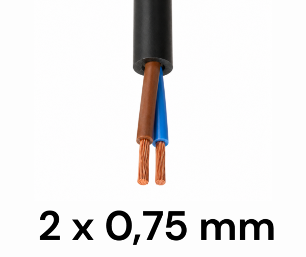 Cable Bajo Goma 2 x 0.75 mm POR METRO (1) Cable Bajo Goma 2 x 0,75 mm POR METRO