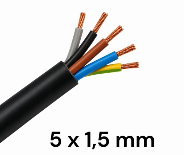 Cable Bajo Goma 5 x 1.5 mm POR METRO (1) Cable Bajo Goma 5 x 1,5 mm POR METRO