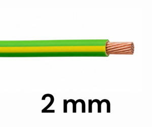 Cable Multifilar 2mm TIERRA por METRO Cable Multifilar 2mm TIERRA por Metro