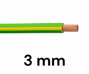 Cable Multifilar 3mm TIERRA por METRO Cable Multifilar 3mm TIERRA por Metro