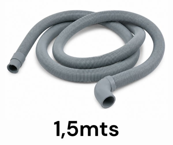 Manguera de Descarga/Desague 1,5mts de 18 x 22mm CON CODO