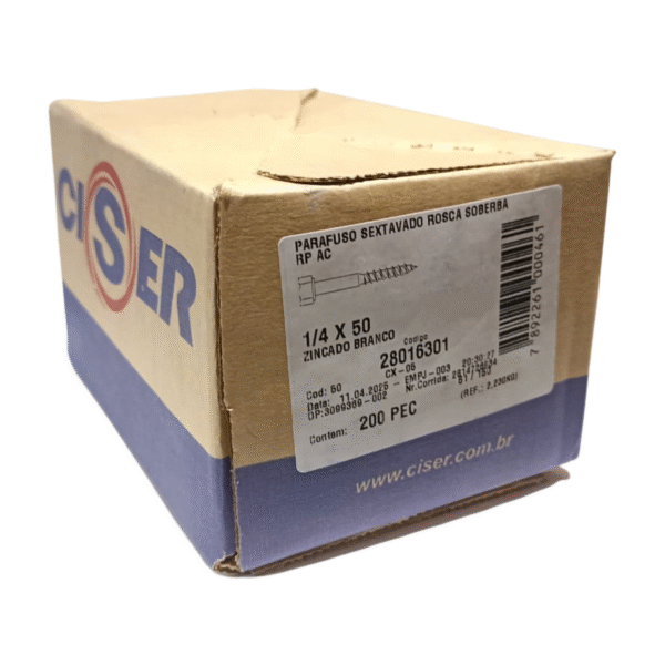 Caja de 200 Tirafondos 1/4 x 50