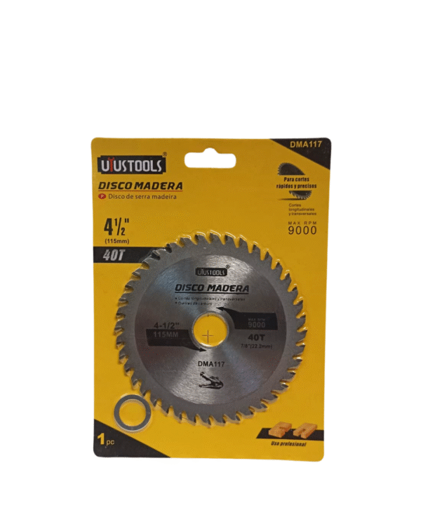 Disco para Madera 4.1/2" de 40 Dientes