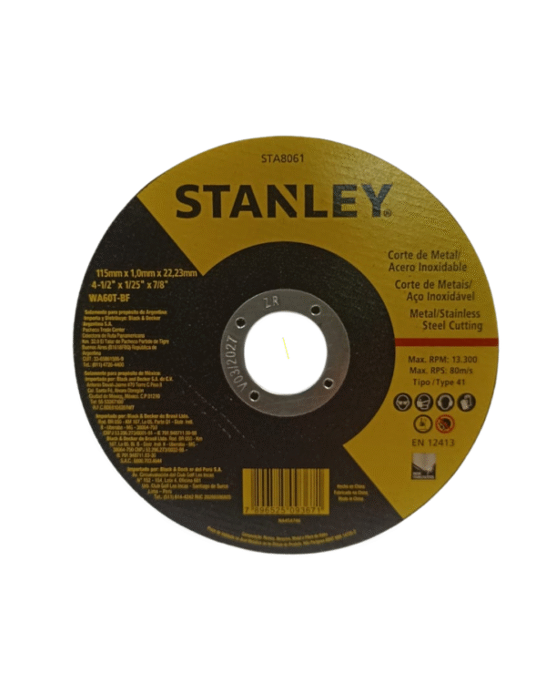 Disco Corte Metal 4.1/2" STANLEY