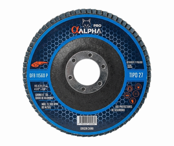 Disco Flap 4.1/2" Multilaminas Grano 60 ALPHA PRO