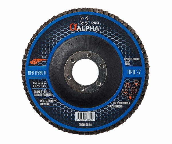 Disco Flap 4.1/2" Multilaminas Grano 80 ALPHA PRO
