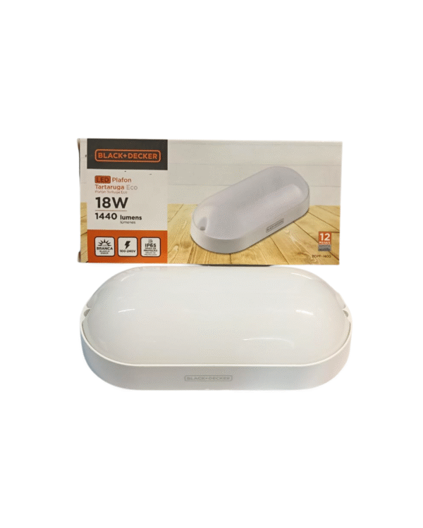 Luminaria tipo Tortuga Oval 18W LUZ FRIA