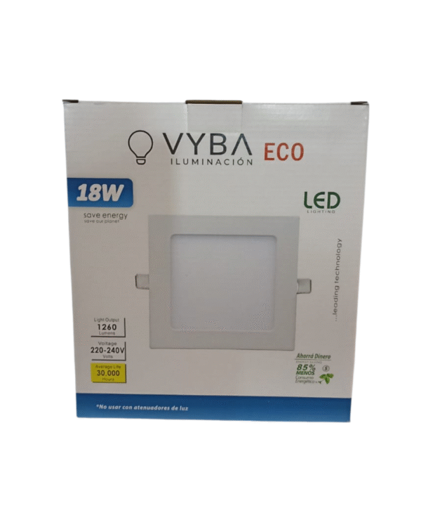 Panel de Embutir LED 18W Cuadrado