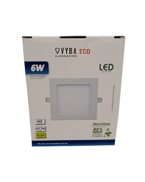 Panel de Embutir LED 6W Cuadrado
