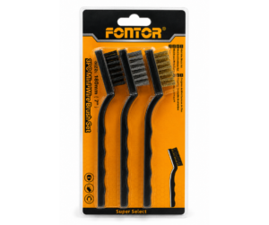 Kit de 3 Cepillos de Limpieza (NYLON, ACERO y BRONCE)
