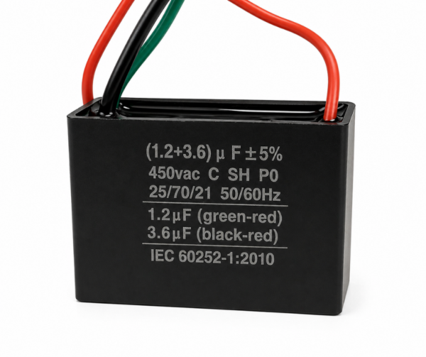 Minicapacitor Doble 1,2µF - 3,6µF