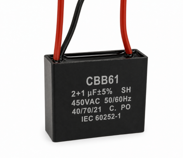Minicapacitor Doble de 2µF - 1µF