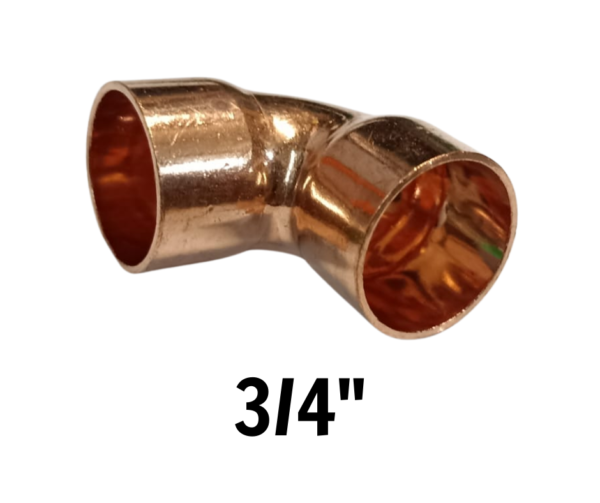 Codo de Cobre para Soldar 3/4"