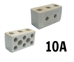 dado de porcelana 10A triple via Dado de Porcelana de 10A TRIPLE VIA