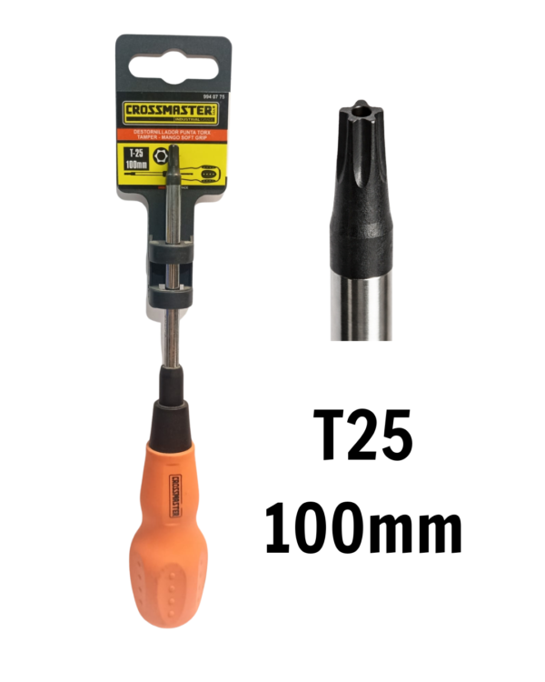 destornillador punta torx T25 Destornillador Punta Torx T25 100mm CROSSMASTER