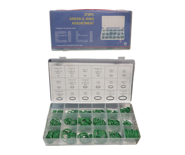 kit de orrines 270 piezas Kit de Orrines (O'Rings) para Sistemas de Refrigeracion (270 PIEZAS)