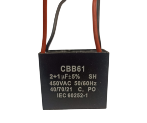 Minicapacitor Doble de 2µF - 1µF