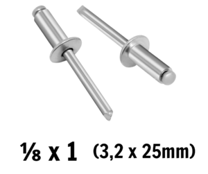 Remache POP 1/8" x 1" (10 UNIDADES)