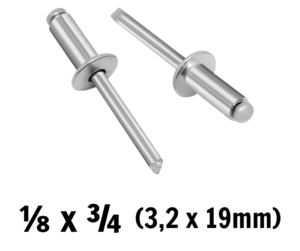 Remache POP 1/8" x 3/4" (10 UNIDADES)