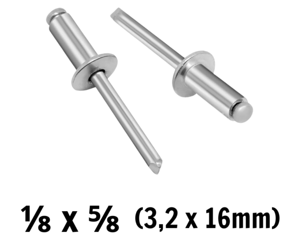 Remache POP 1/8" x 5/8" (10 UNIDADES)