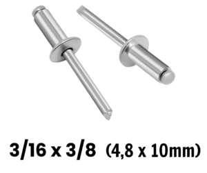 Remache POP 3/16" x 3/8" (10 UNIDADES)