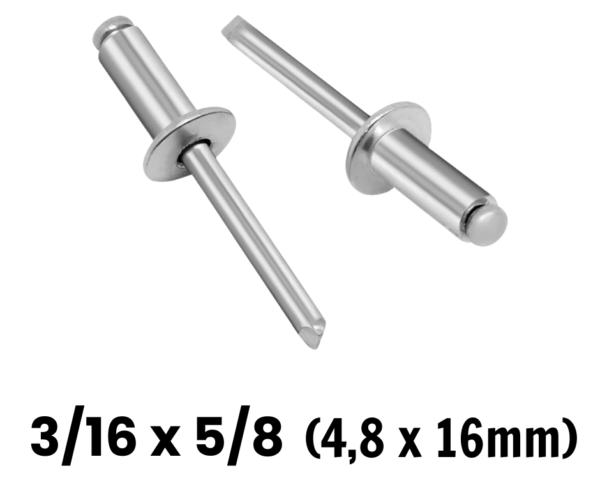 Remache POP 3/16" x 5/8" (10 UNIDADES)
