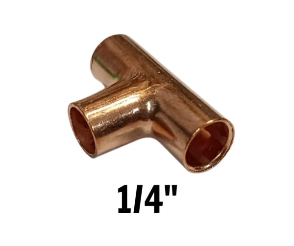 Tee de Cobre para Soldar 1/4"