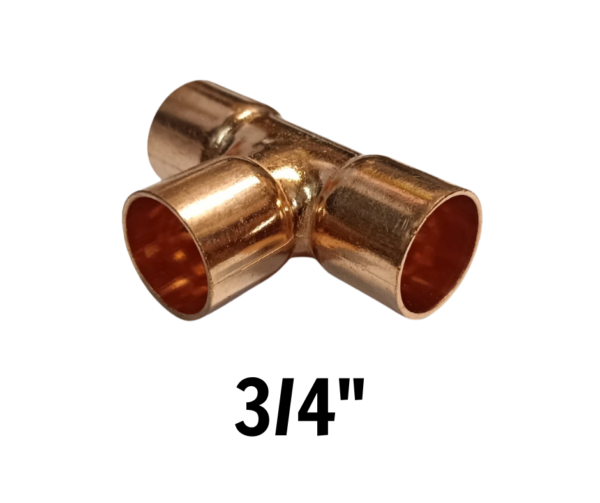 Tee de Cobre para Soldar 3/4"