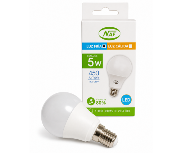 Lampara LED Gota E14 5W Fria (1) Lampara LED Gota E14 5W Fria