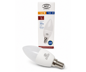 Lampara LED Vela E14 5W Fria