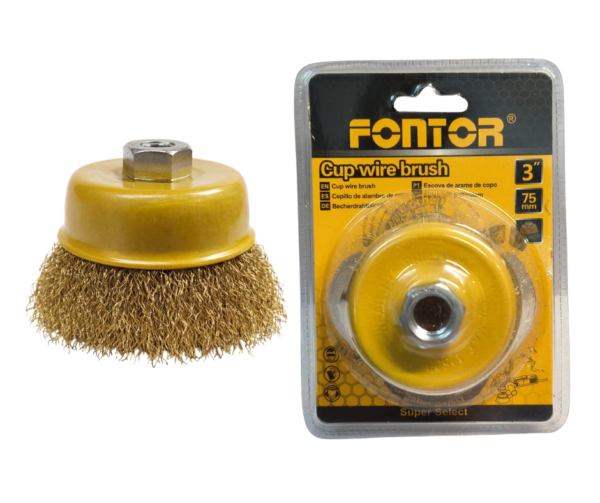 cepillo copa para amoladora 3 Cepillo Copa para Amoladora 3"