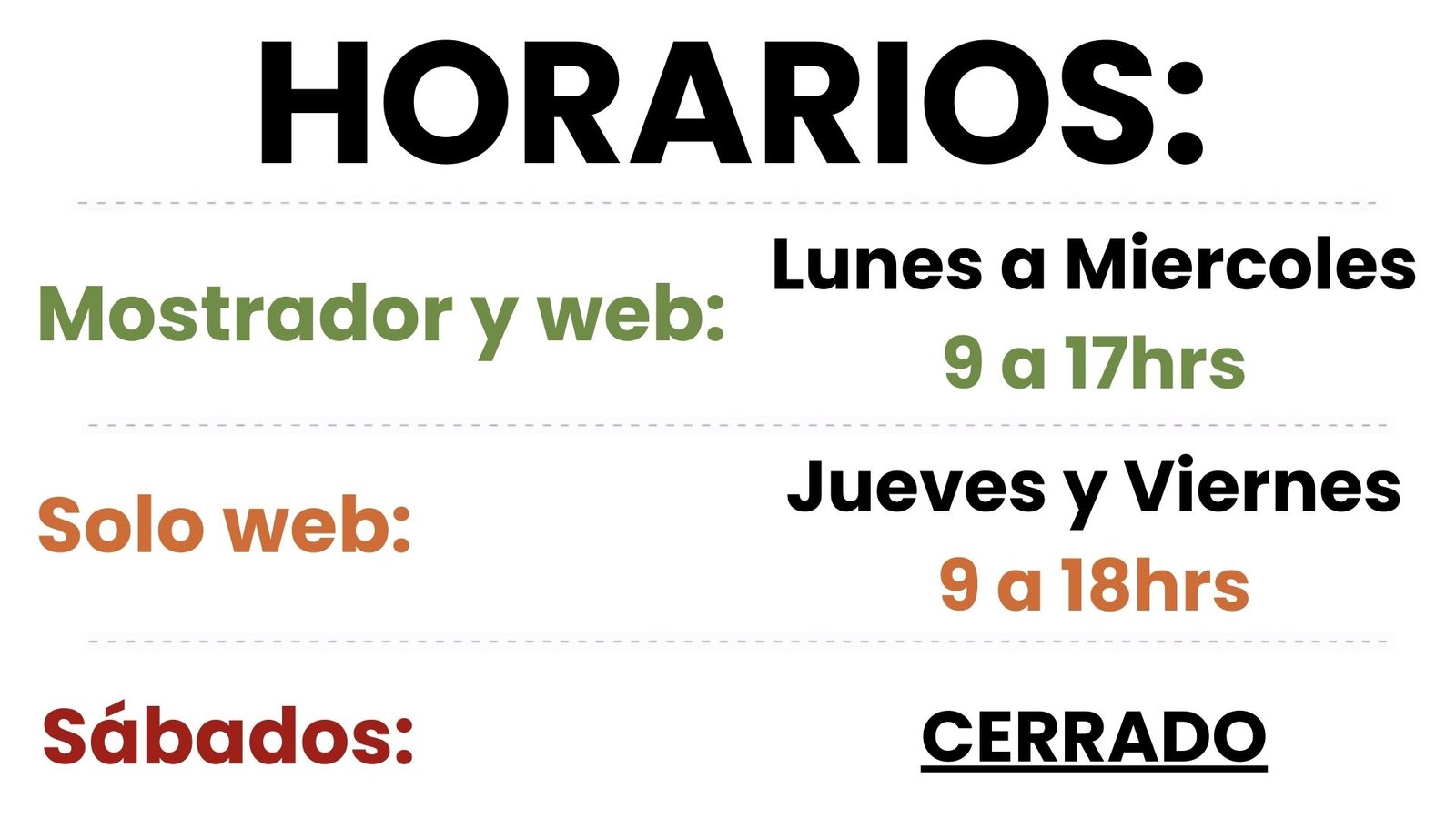 Horarios de Frío Polar