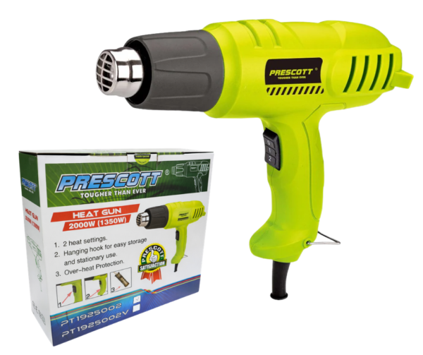 pistola de calor PRESCOTT Pistola de Calor PRESCOTT 2000W (INCLUYE 5 ACCESORIOS)