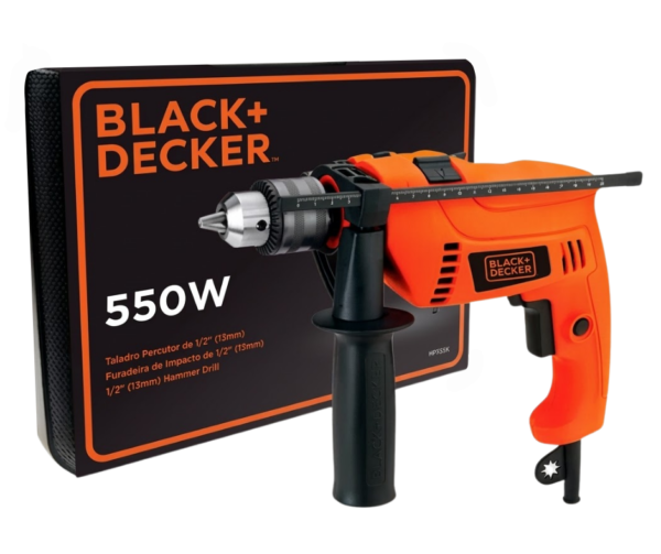 taladro percutor de 12 BLACK & DECKER 550W Taladro Percutor 1/2" BLACK & DECKER 550W