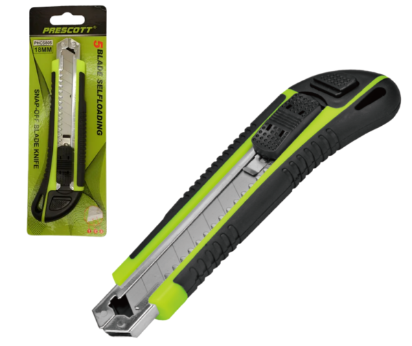 Trincheta Cutter PRESCOTT 18mm (INCLUYE 5 HOJAS)