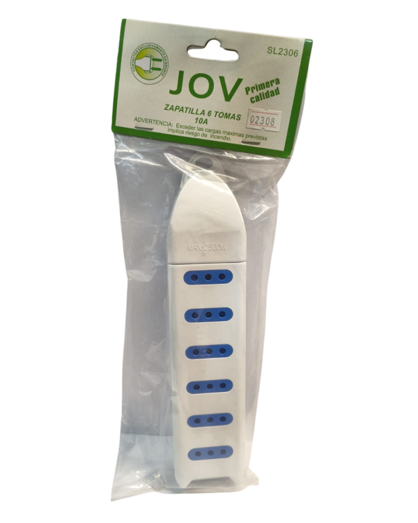 Zapatilla de 6 Tomas 10A Sin Cable