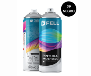Pintura en Aerosol NEGRO BRILLANTE FELL