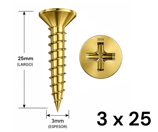Tornillo Fixer 3 x 25mm (10 UNIDADES)