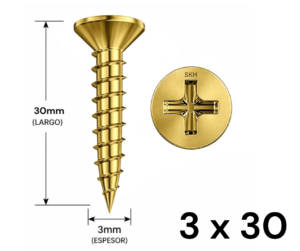 Tornillo Fixer 3 x 30mm (10 UNIDADES)